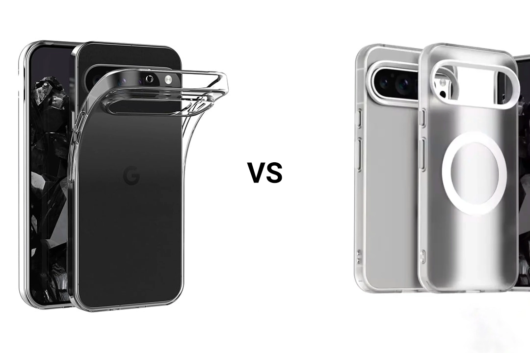 مقایسه قابهای مات و شفاف Pixel 9